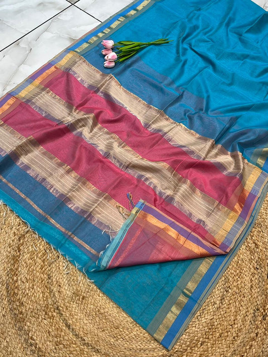 Maheshwari Saree in Handwoven Heritage Weave-210