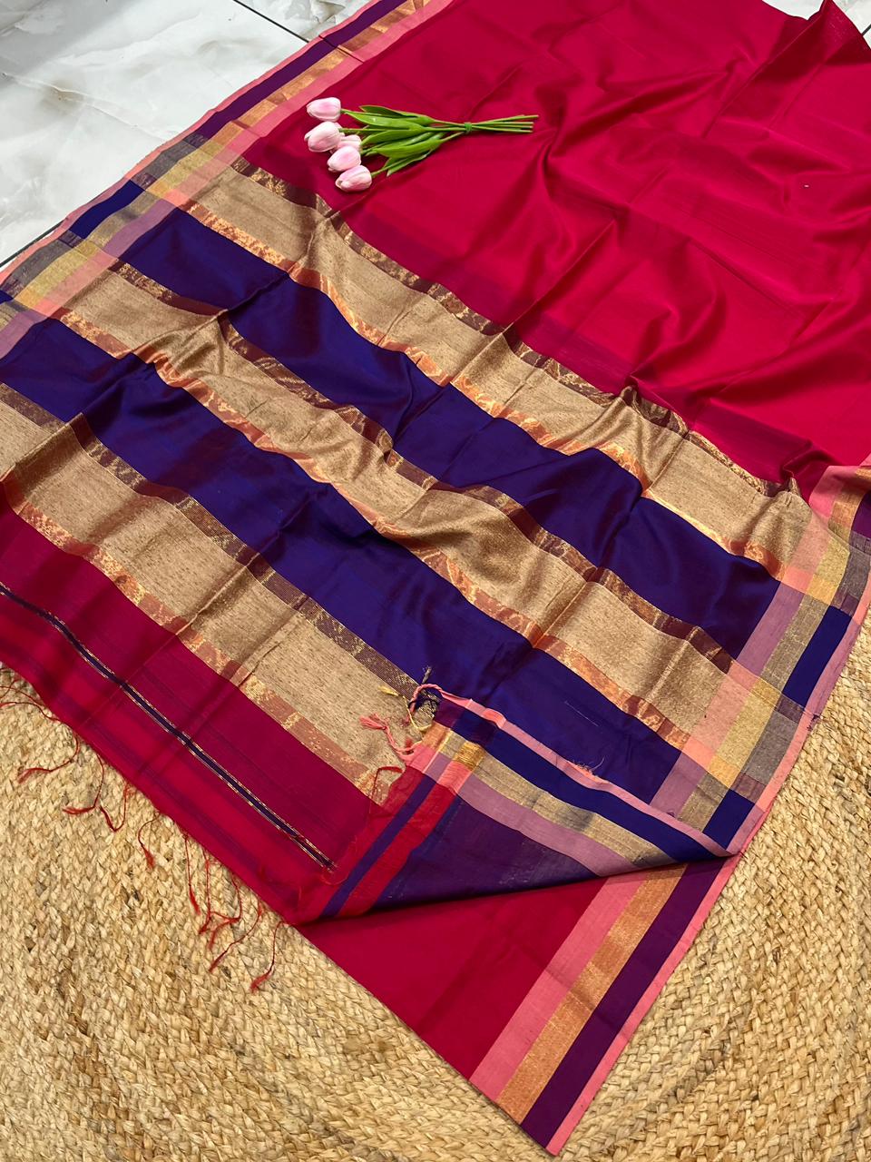 Maheshwari Saree in Handwoven Heritage Weave-169