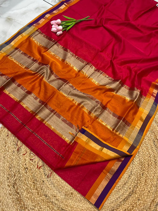 Maheshwari Saree in Handwoven Heritage Weave-197