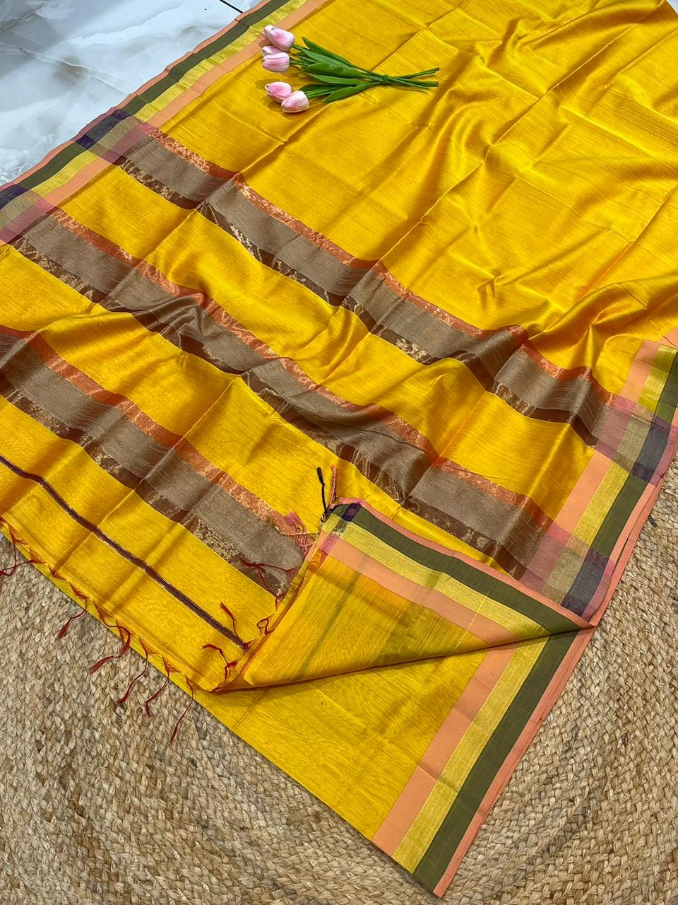 Maheshwari Saree in Handwoven Heritage Weave-189