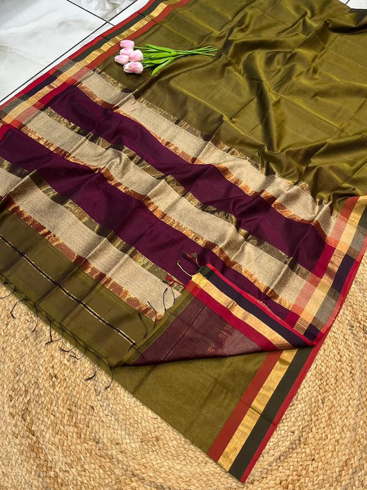 Maheshwari Saree in Handwoven Heritage Weave-175