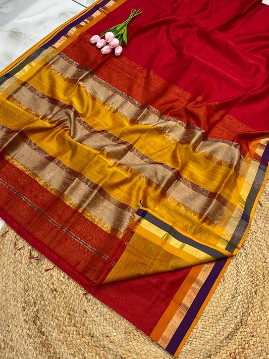 Maheshwari Saree in Handwoven Heritage Weave-212