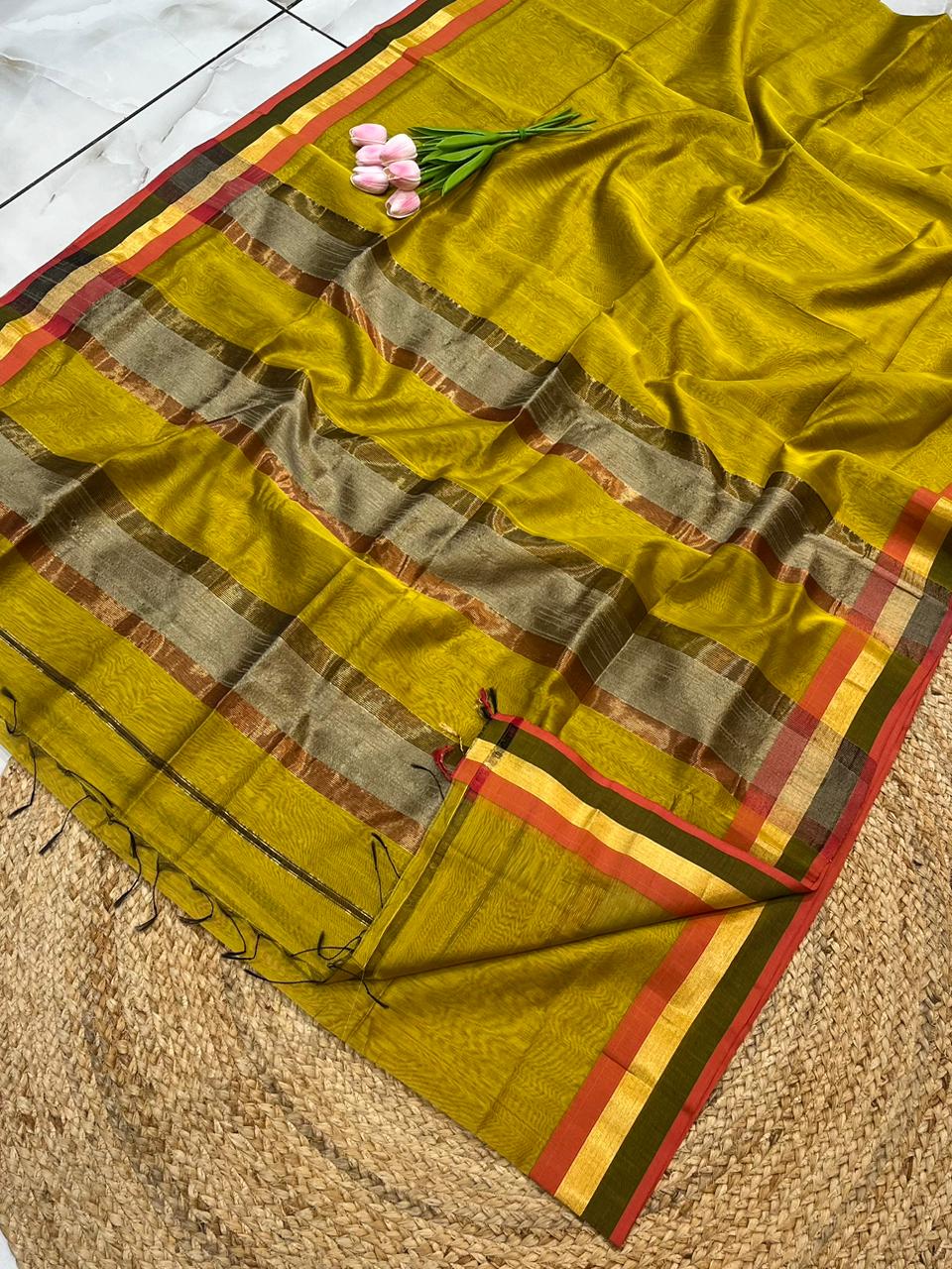 Maheshwari Saree in Handwoven Heritage Weave-190