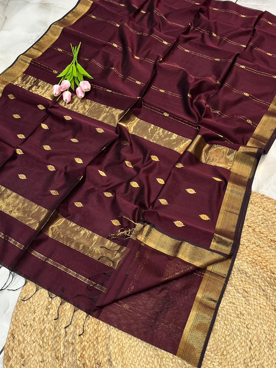 Maheshwari Saree in Handwoven Heritage Weave-277