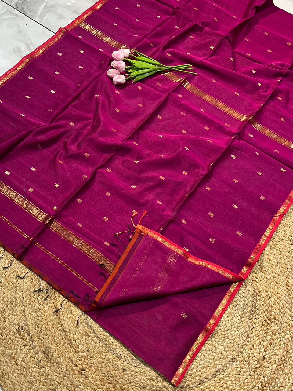 Maheshwari Saree in Handwoven Heritage Weave-273