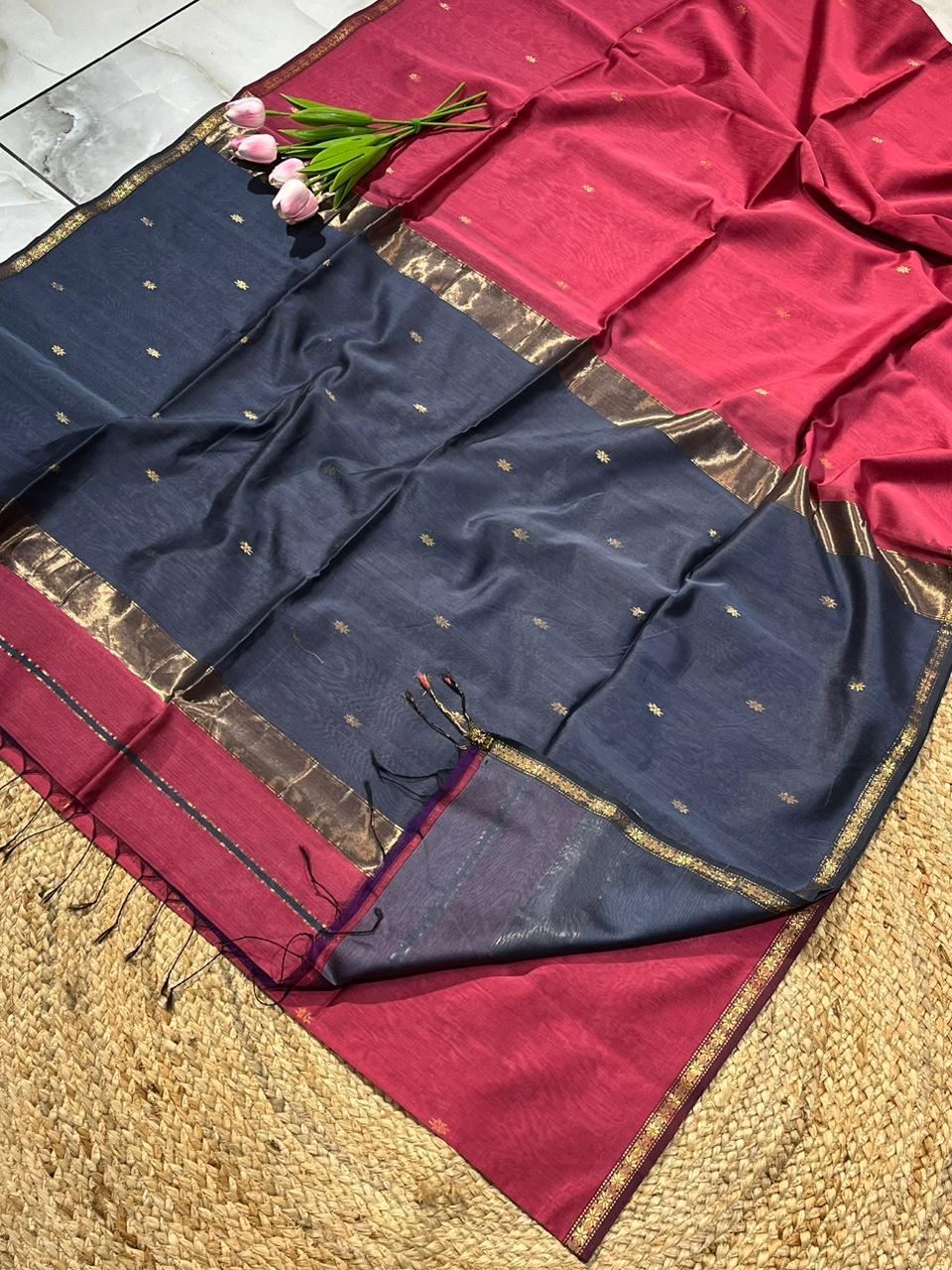 Maheshwari Saree in Handwoven Heritage Weave-269