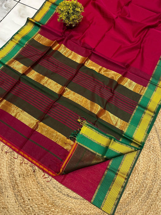 Maheshwari Saree in Handwoven Heritage Weave-226