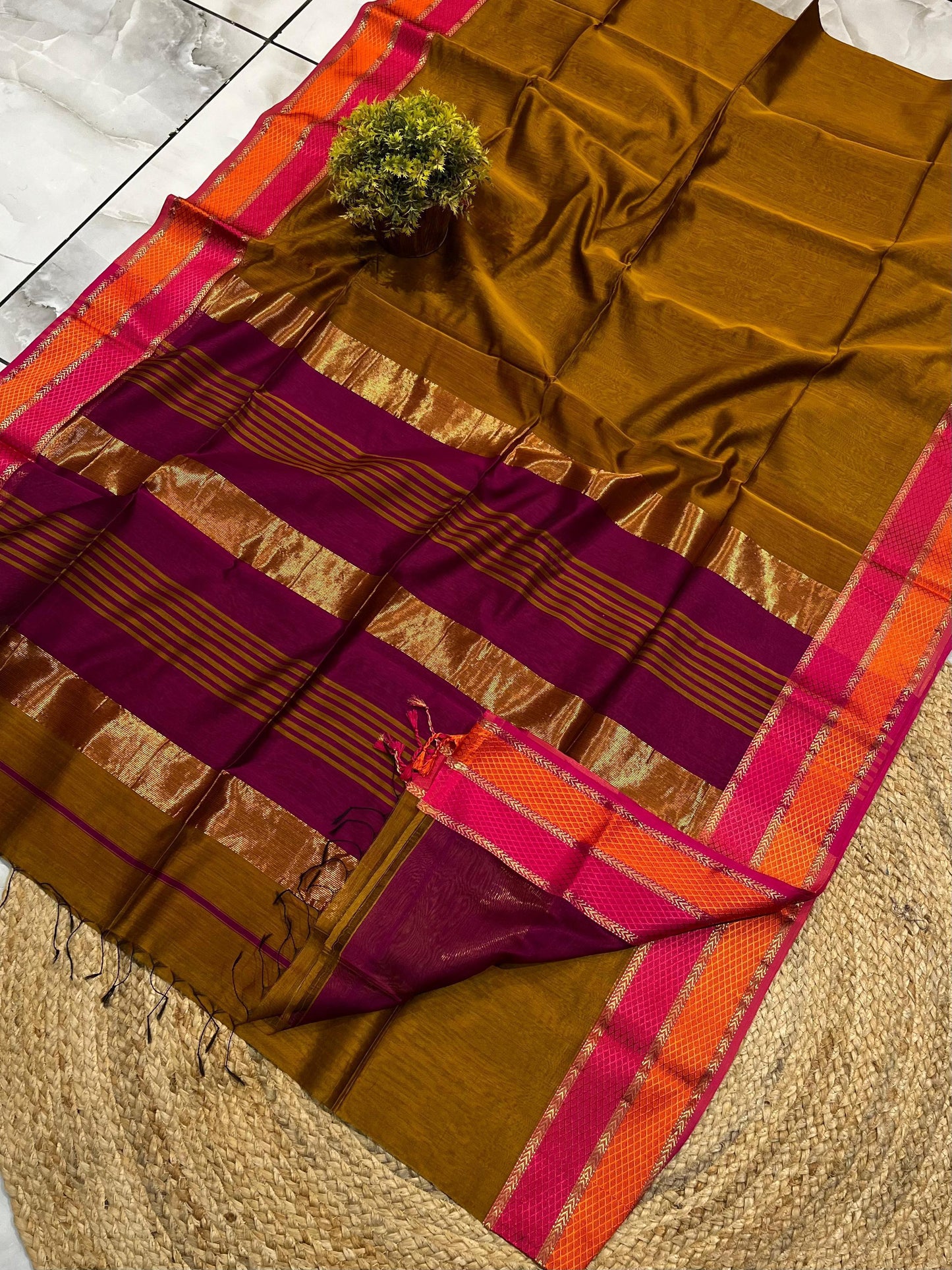 Maheshwari Saree in Handwoven Heritage Weave-223