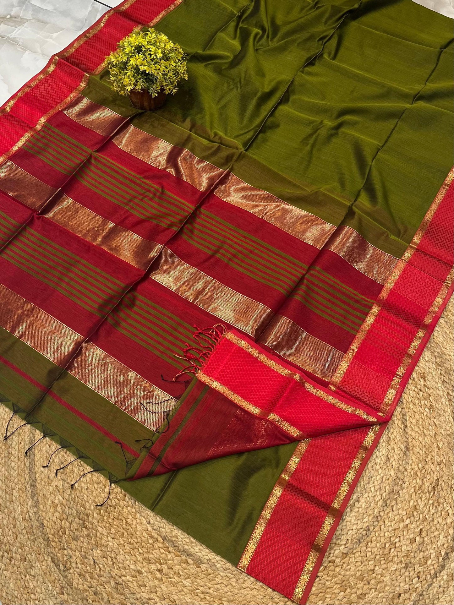 Maheshwari Saree in Handwoven Heritage Weave-242