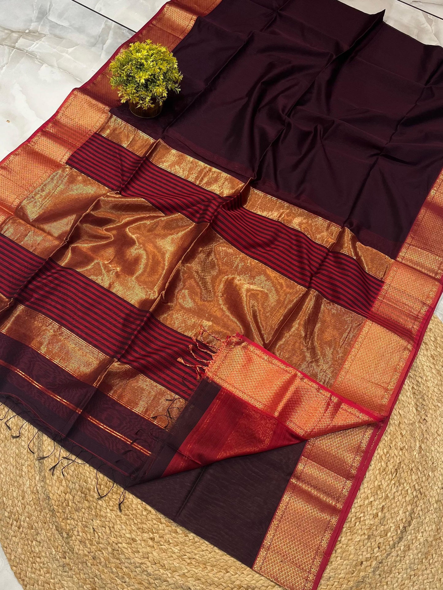 Maheshwari Saree in Handwoven Heritage Weave-227