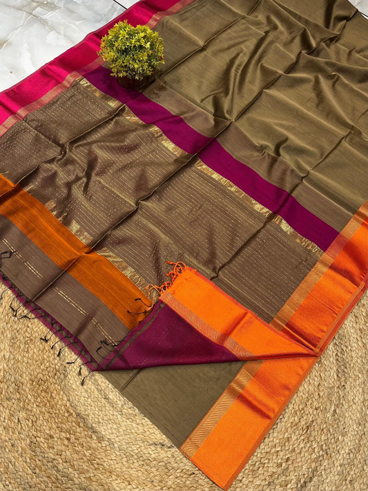 Maheshwari Saree in Handwoven Heritage Weave-240