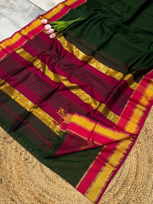Maheshwari Saree in Handwoven Heritage Weave-255