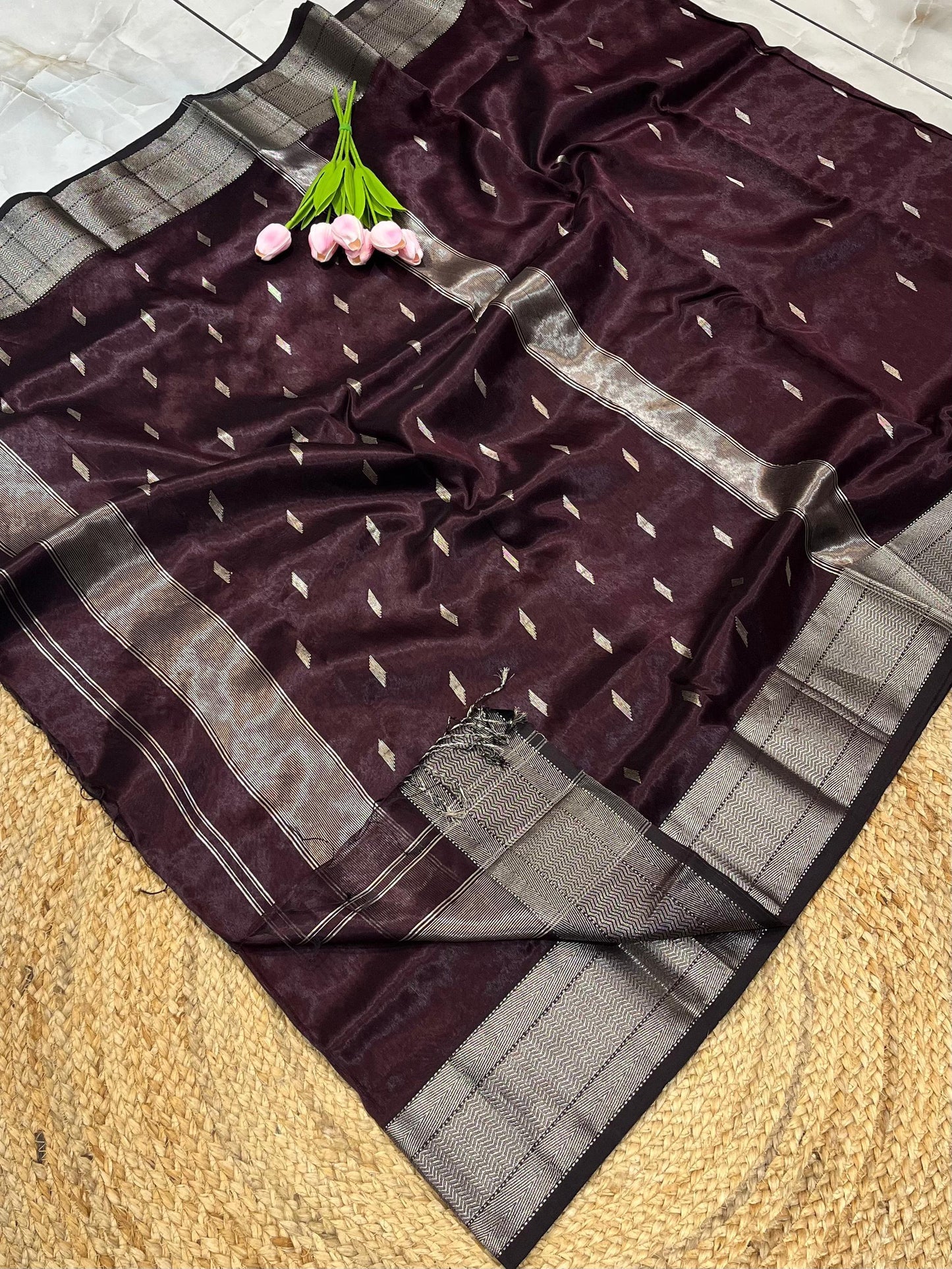 Maheshwari Saree in Handwoven Heritage Weave-229