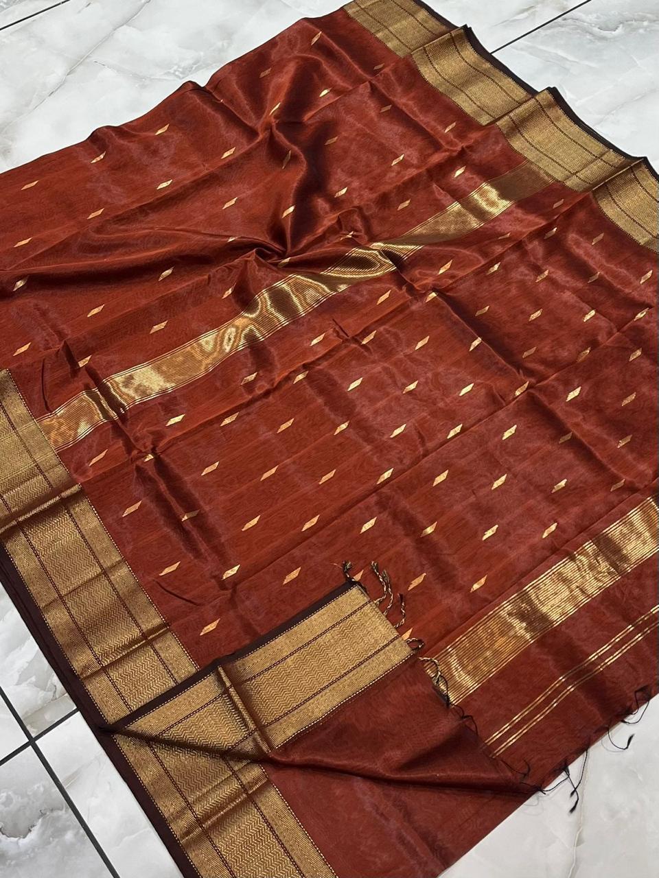 Maheshwari Saree in Handwoven Heritage Weave-275