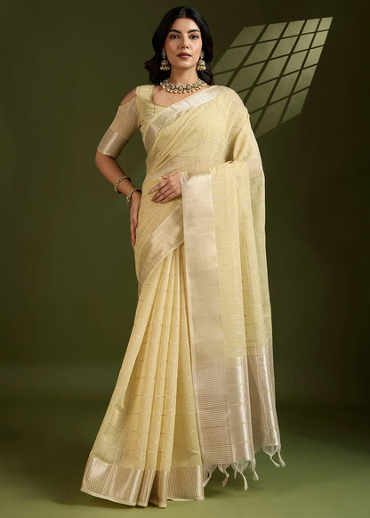 Blended Soft Silk Saree with Woven Pallu-006