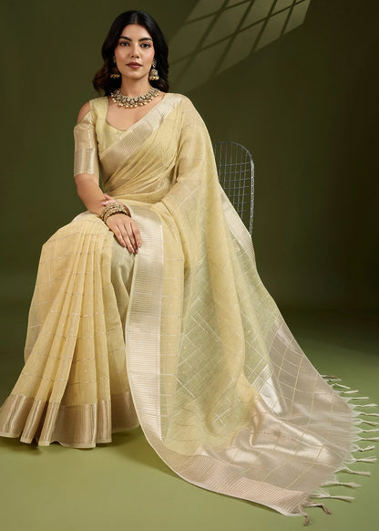 Blended Soft Silk Saree with Woven Pallu-006