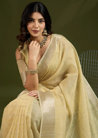 Blended Soft Silk Saree with Woven Pallu-006