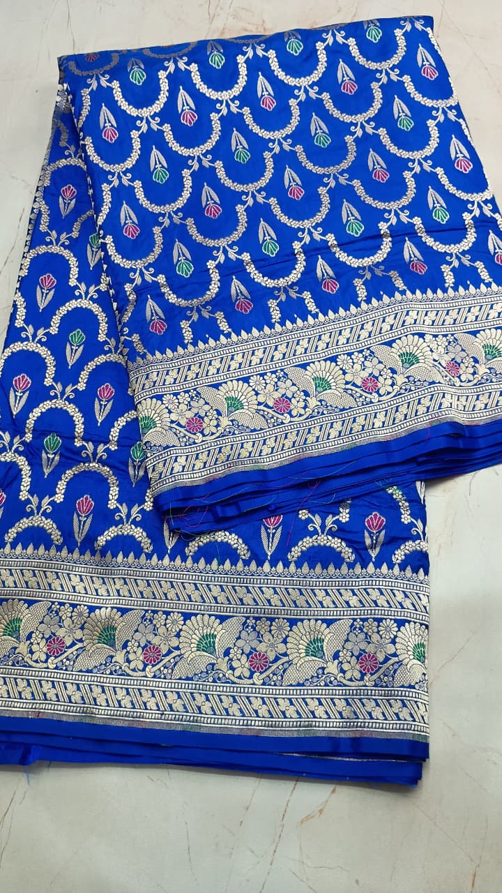 Banarasi Pure Katan Silk Saree with Handwoven Meenakari & Pure Gold Zari Work- KT001