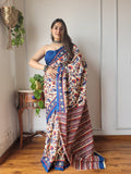 Printed Cotton Mulmul Sarees with Blouse 005
