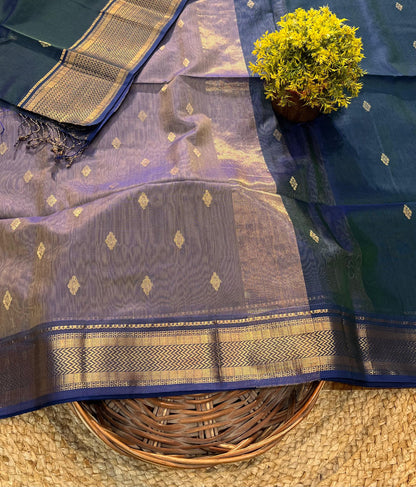 Maheshwari Saree in Handwoven Heritage Weave-098