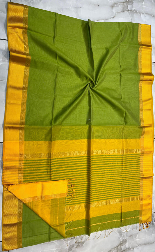 Maheshwari Handwoven Chedi Butta Saree (Product Code- TH006)