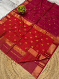 Traditional Pure Maheshwari Handloom Tissue Small Jari Chex-012