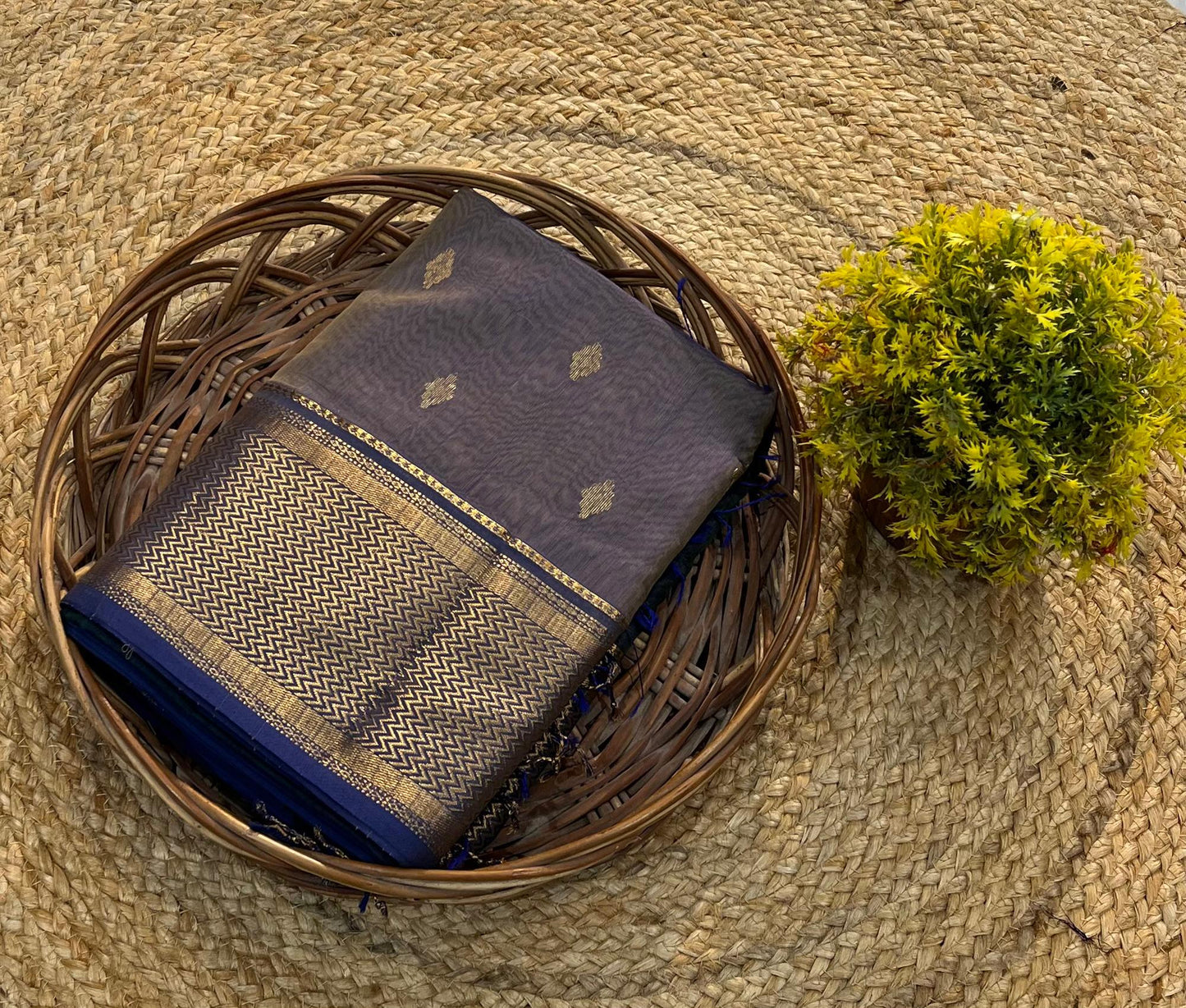 Maheshwari Saree in Handwoven Heritage Weave-098