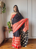 Printed Cotton Mulmul Sarees with Blouse 013