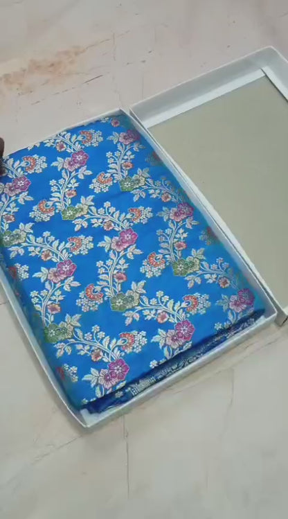 Banarasi Pure Katan Silk Saree with Handwoven Meenakari & Pure Gold Zari Work- KT002