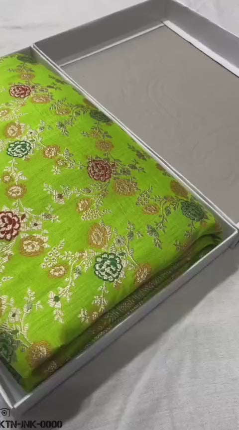 Exclusive Banarasi Pure Handloom Katan Silk Saree with Meenakari & Gold-Silver Zari- KT0012