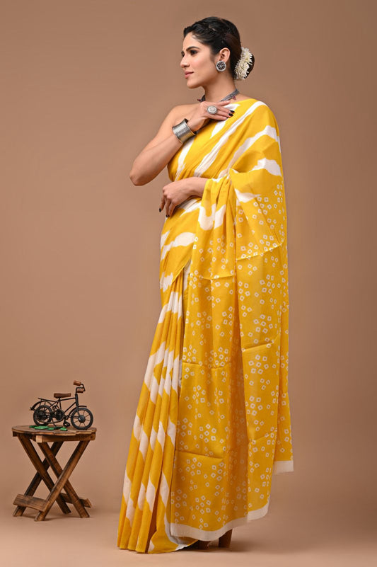 Cotton Mulmul Saree (Product Code - 023)