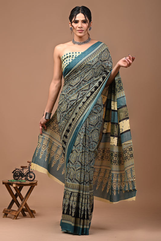 Cotton Mulmul Saree (Product Code - 026)