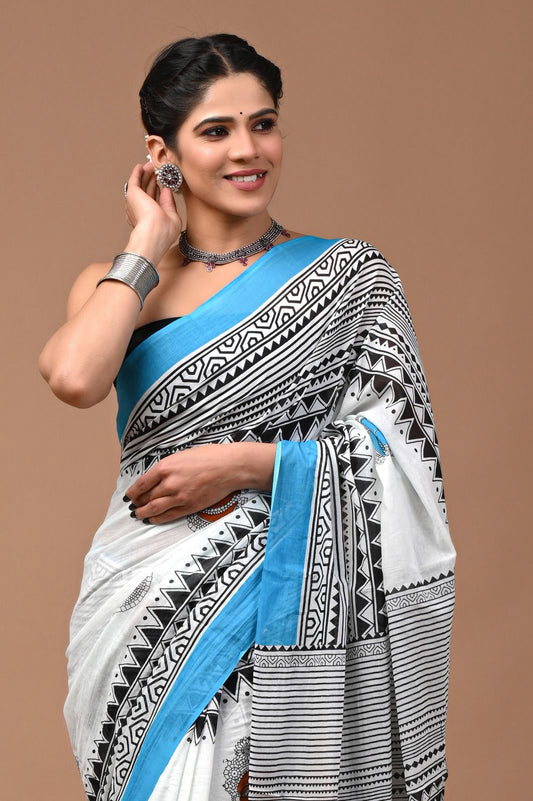 Cotton Mulmul Saree (Product Code - 028)