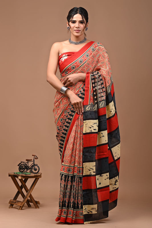 Cotton Mulmul Saree (Product Code - 024)