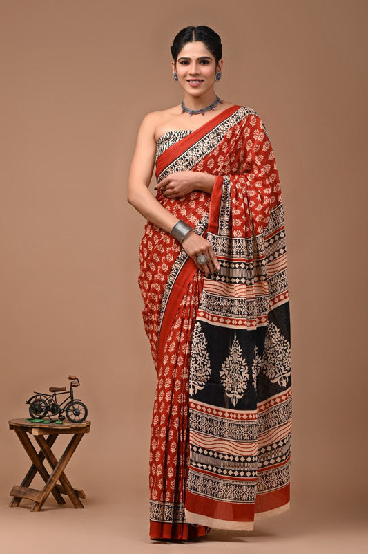 Cotton Mulmul Saree (Product Code - 001)